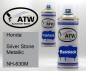 Preview: Honda, Silver Stone Metallic, NH-630M: 400ml Sprühdose + 400ml Klarlack - Set, von ATW Autoteile West.
